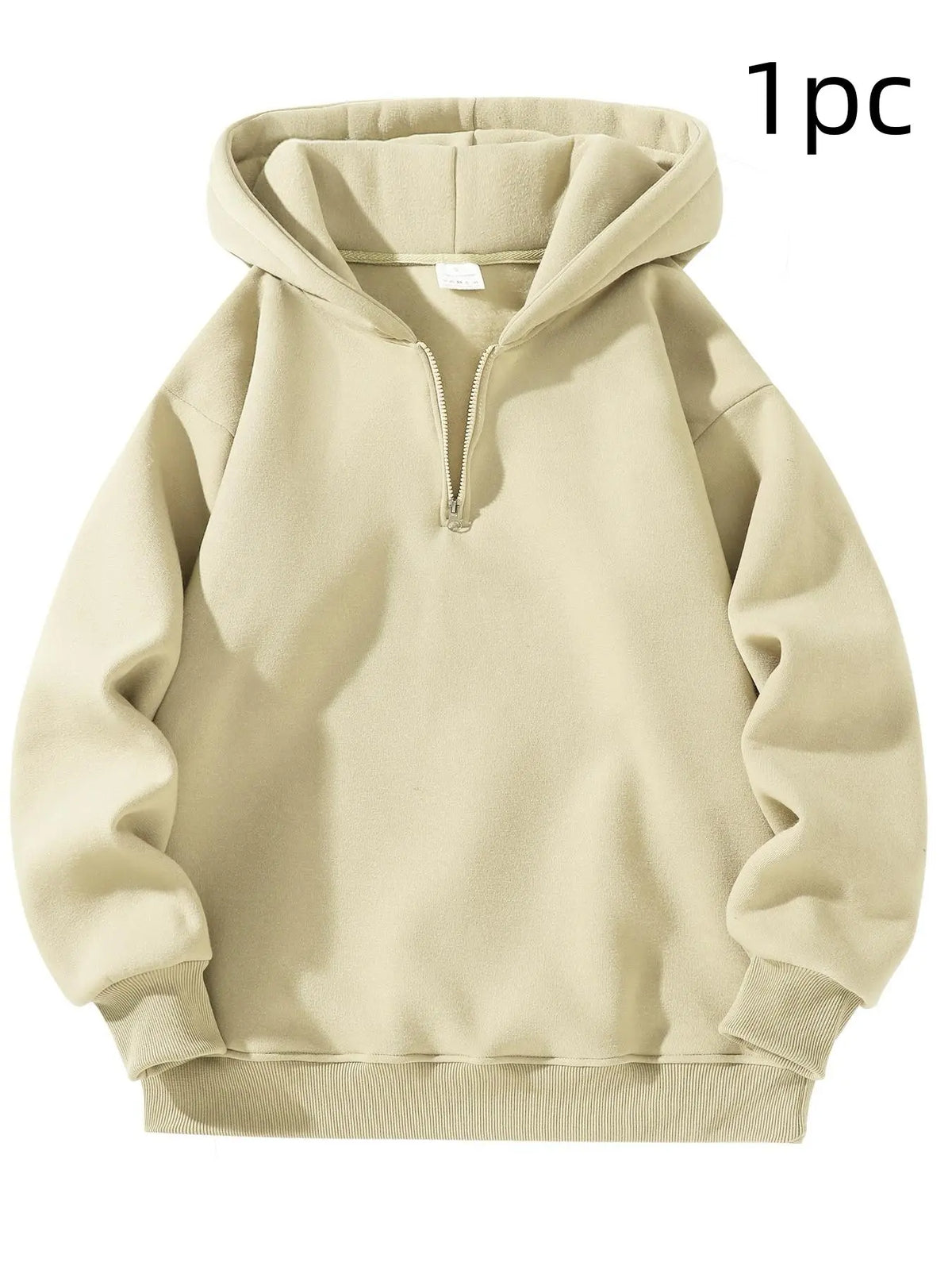 Men's Half Zip Drop Shoulder Hoodie Casual Sweatshirt