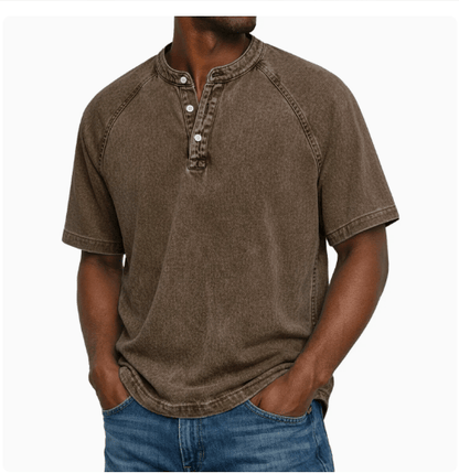 ⭐ Premium Men’s Mao‑Collared Shirt – Lightweight, Breathable & Elegant for Summer ✨