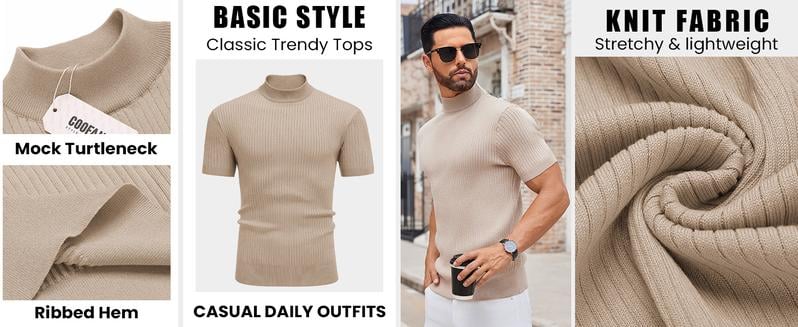 🔥 Men's Mock Turtleneck Sweater