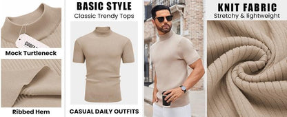 🔥 Men's Mock Turtleneck Sweater