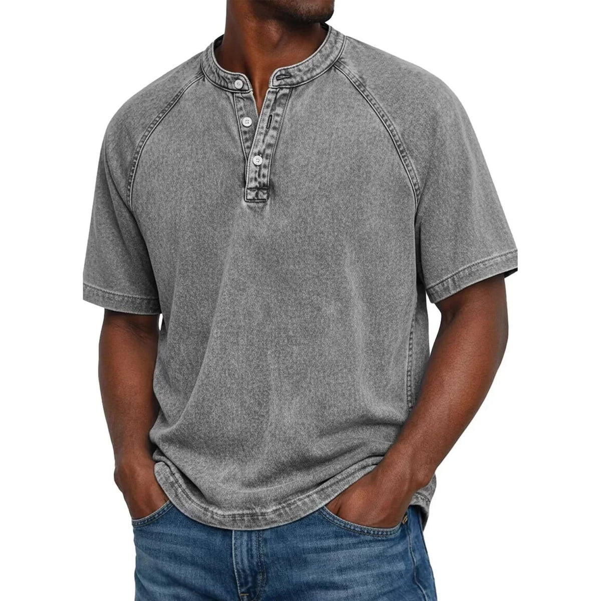 ⭐ Premium Men’s Mao‑Collared Shirt – Lightweight, Breathable & Elegant for Summer ✨