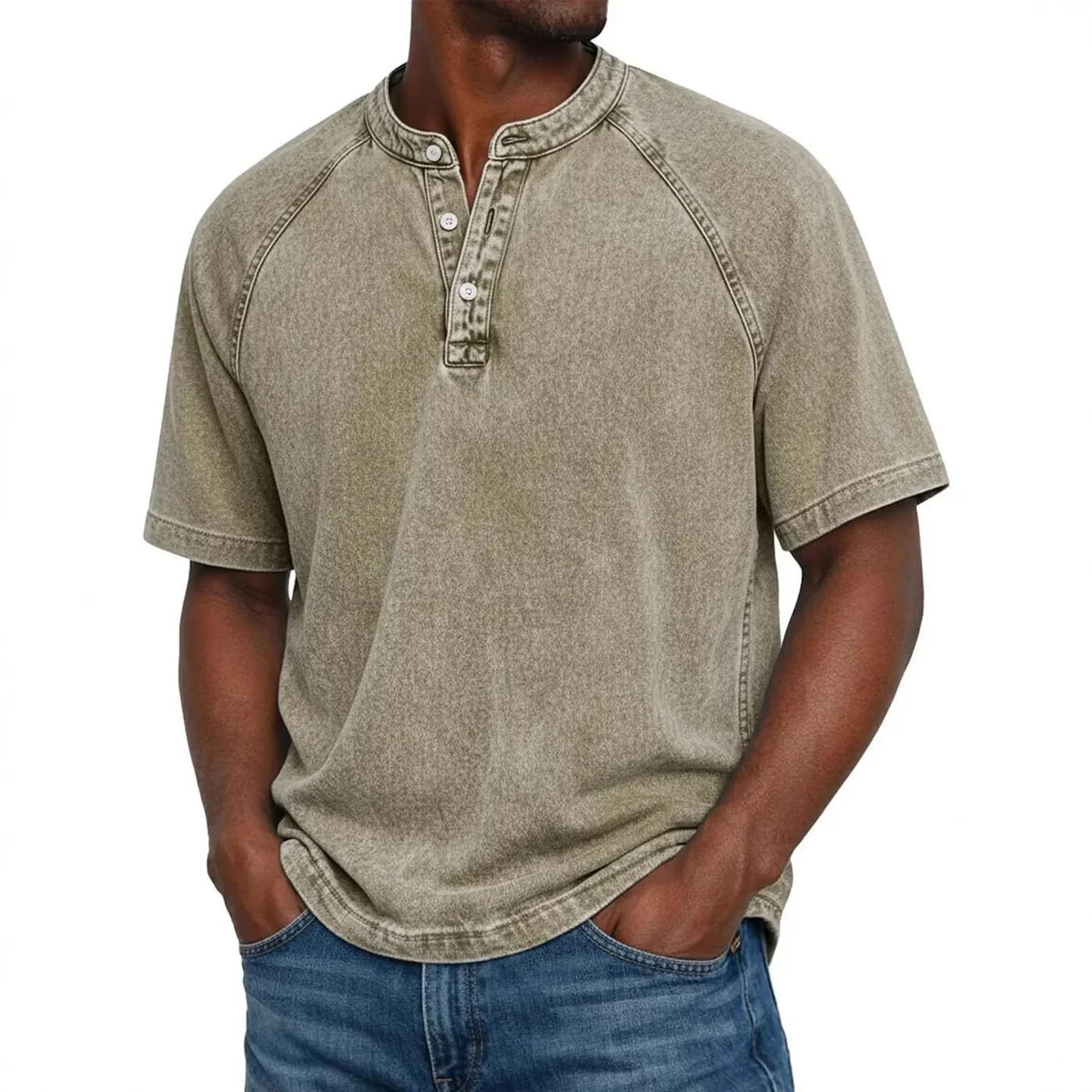⭐ Premium Men’s Mao‑Collared Shirt – Lightweight, Breathable & Elegant for Summer ✨