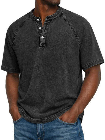 ⭐ Premium Men’s Mao‑Collared Shirt – Lightweight, Breathable & Elegant for Summer ✨